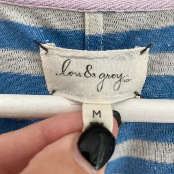 Lou & Grey Striped V-Neck Tee - Picture 2 of 3